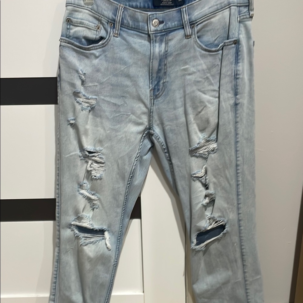 Light Blue Distressed Men’s Jeans